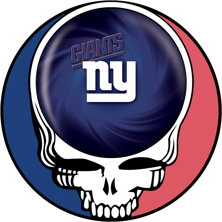 New York Giants skull logo iron on transfers